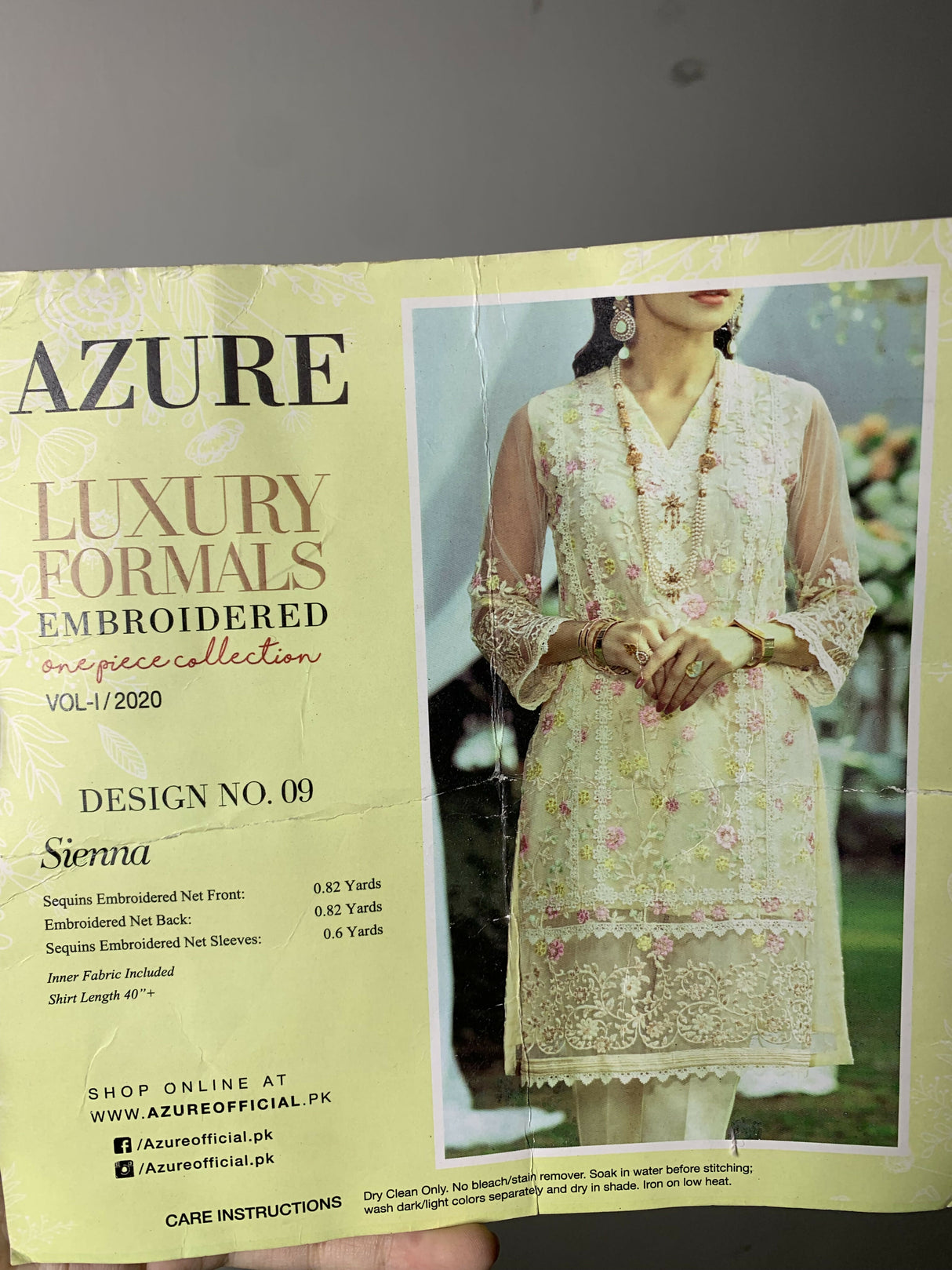Azure Luxury Formal Embroidered | Women Branded Kurta | Medium | Worn Once