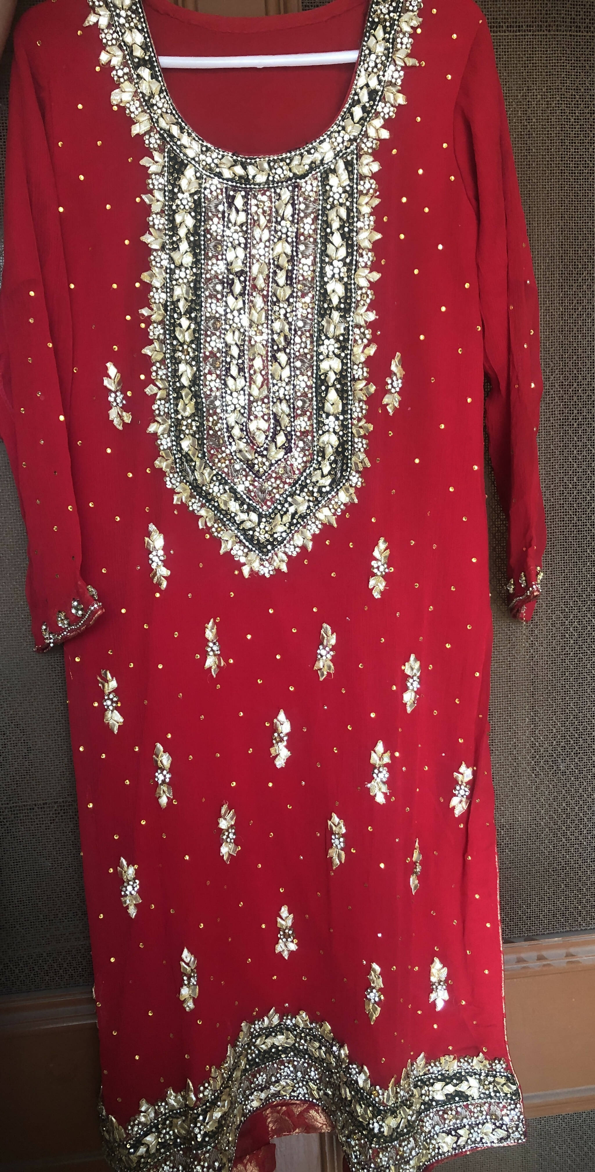 Chiffon 3 PC Suit | Women Locally Made Formals | Large | Worn Once