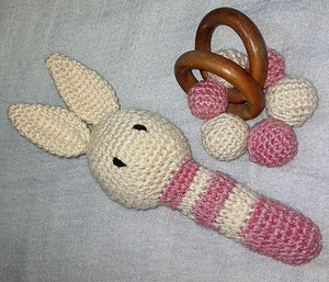 Crochet bunny Rattle | Kids Toys & Baby Gear | Brand New