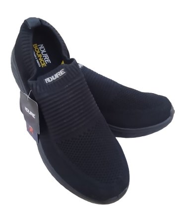 NDURE | Men's Minimalist Monochrome Black Sneakers | SKU:M-SN-TRN-0005 | Men Shoes | Size: 42 | Brand New