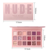 Buy Miss Rose Matte Shimmer Pigmented Waterproof 18 Colors Eye shadow Palette in Pakistan