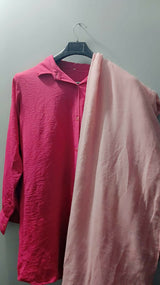 Pink Coord Set | Women Locally Made Kurta | Large | Preloved