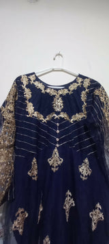 Net Embroidered Maxi | Women Frocks & Maxis | Green | Medium | Worn Once