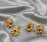 Flower Pendant Set-00266 | Women Jewelry | Necklaces & Pendants | Brand New