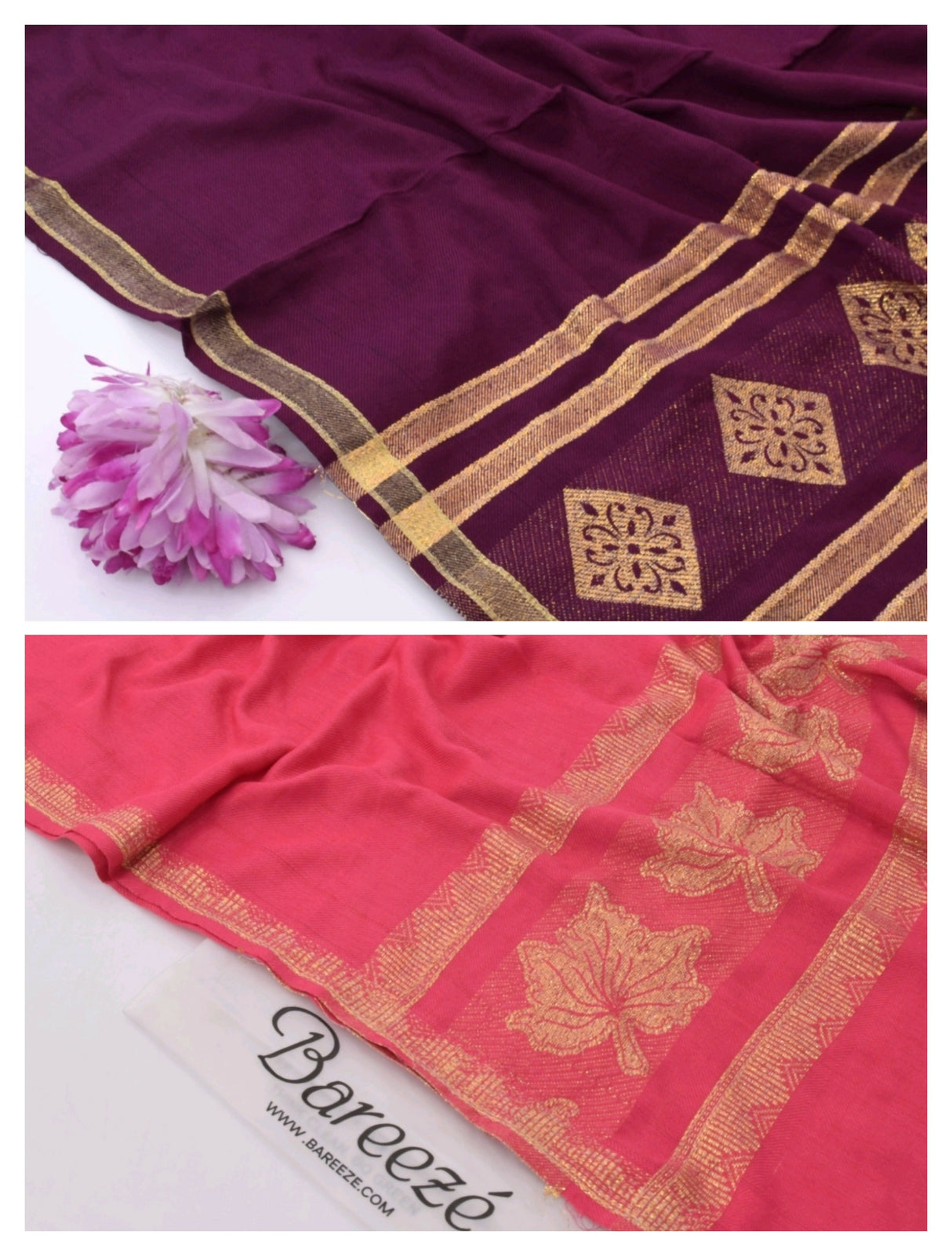 Pack of 2 Shawls | Pashmina Wool ShawlS | Women Sweaters & Jackets | Size: 2.5 x 1.25 Yards | New