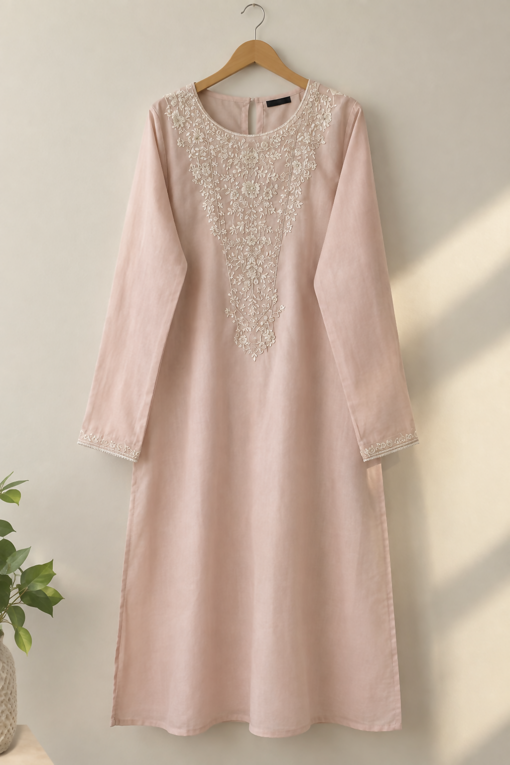 Peach Embroidered 3Pcs | Women Locally Made Formals | Large | Preloved