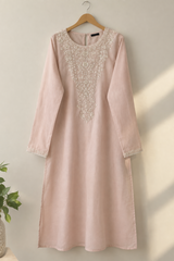 Peach Embroidered 3Pcs | Women Locally Made Formals | Large | Preloved