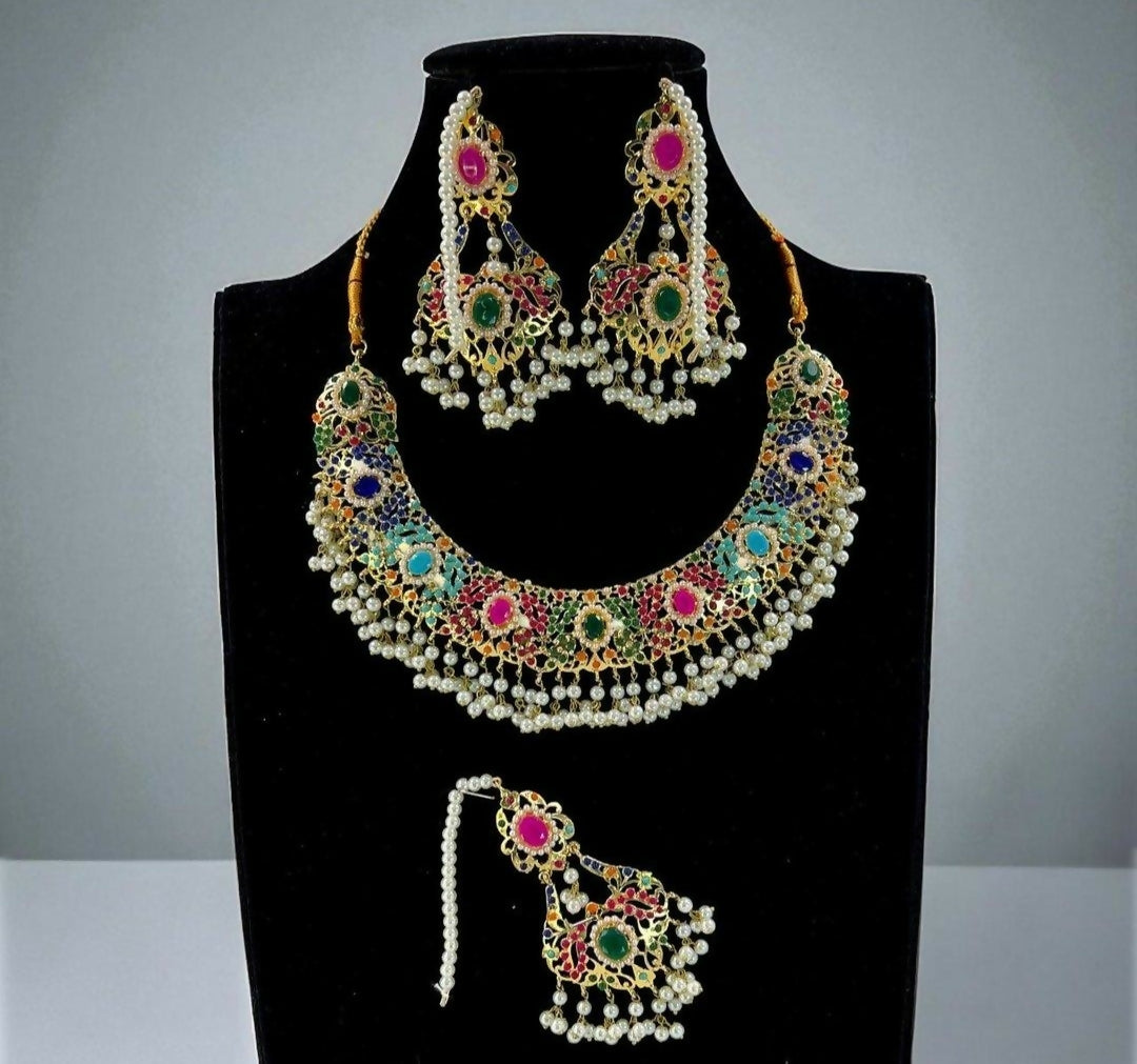 Oval Multi Necklace Set-00013 | Women Jewelry | Wedding Jewelry & Sets | Brand New
