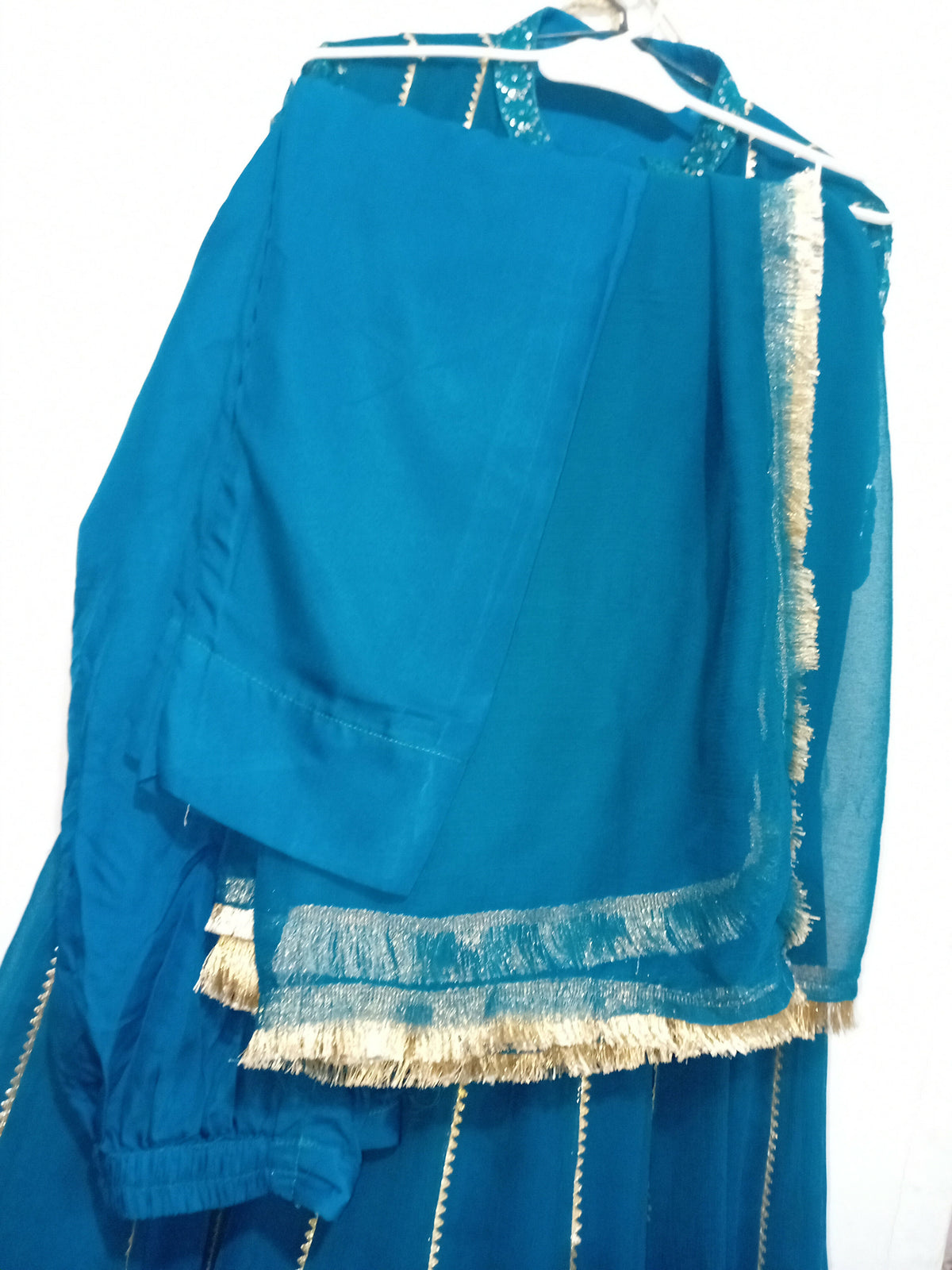 Mona Embroidery | Women Frocks & Maxis | Medium | Blue | Worn Once