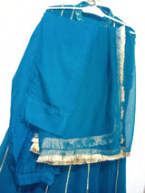 Mona Embroidery | Women Frocks & Maxis | Medium | Blue | Worn Once
