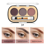 Buy Miss Rose 3 Color Long Lasting Waterproof Eyebrow Powder in Pakistan
