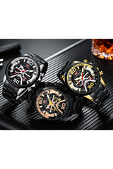 Buy Mini Focus  Black Stainless Steel Black Dial Quartz Watch for Gents- MF0336G-05 in Pakistan