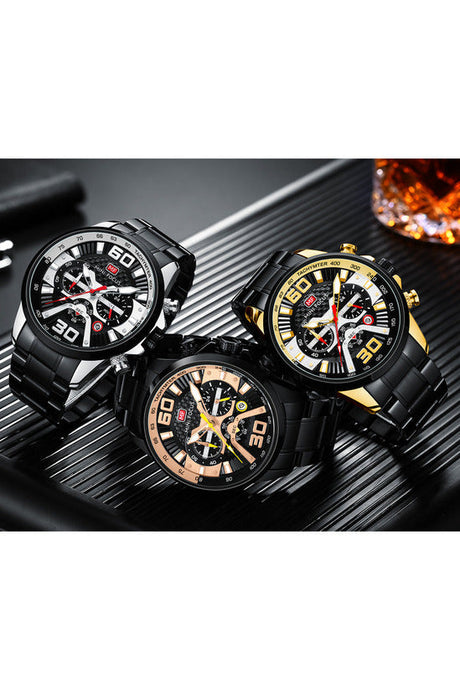 Buy Mini Focus  Black Stainless Steel Black Dial Quartz Watch for Gents- MF0336G-05 in Pakistan