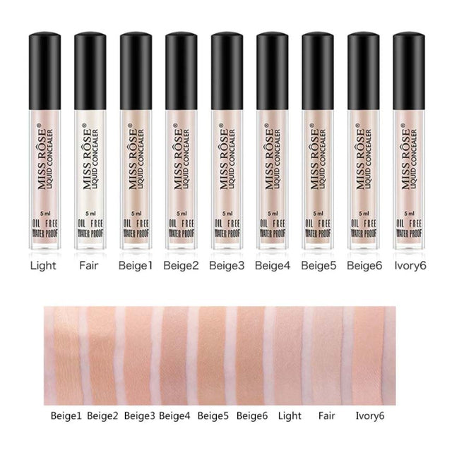 Buy Miss Rose Pack Of 2 Waterproof Moisturizing Oil Free Full Coverage Deep Whitener Liquid Foundation 30ml & Concealer in Pakistan