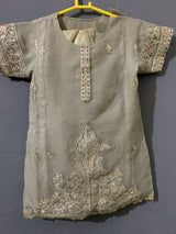 Grey Kurti | Kids | Girls Shalwar Kameez | 3 to 4 Yrs | New