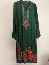 Green & Red Embroidered 2Pc | Women Locally Made Formals | Small | New