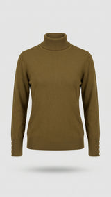 Turtle Neck Shirt | Women Tops & Shirts | Olive Green | Small | New
