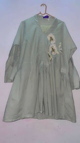 Sana Safinaz | Women Branded Kurta | Large | Green | Preloved