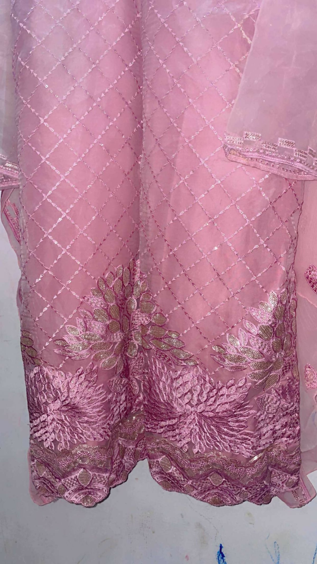 3Pcs Embroided Suit | Women Locally Made Formals | Large | Pink | Preloved