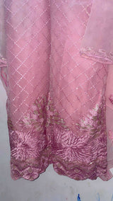 3Pcs Embroided Suit | Women Locally Made Formals | Large | Pink | Preloved