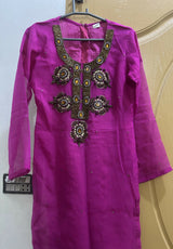 3 Pcs Embroidered Suit | Women Locally Made Kurta | Medium | Preloved