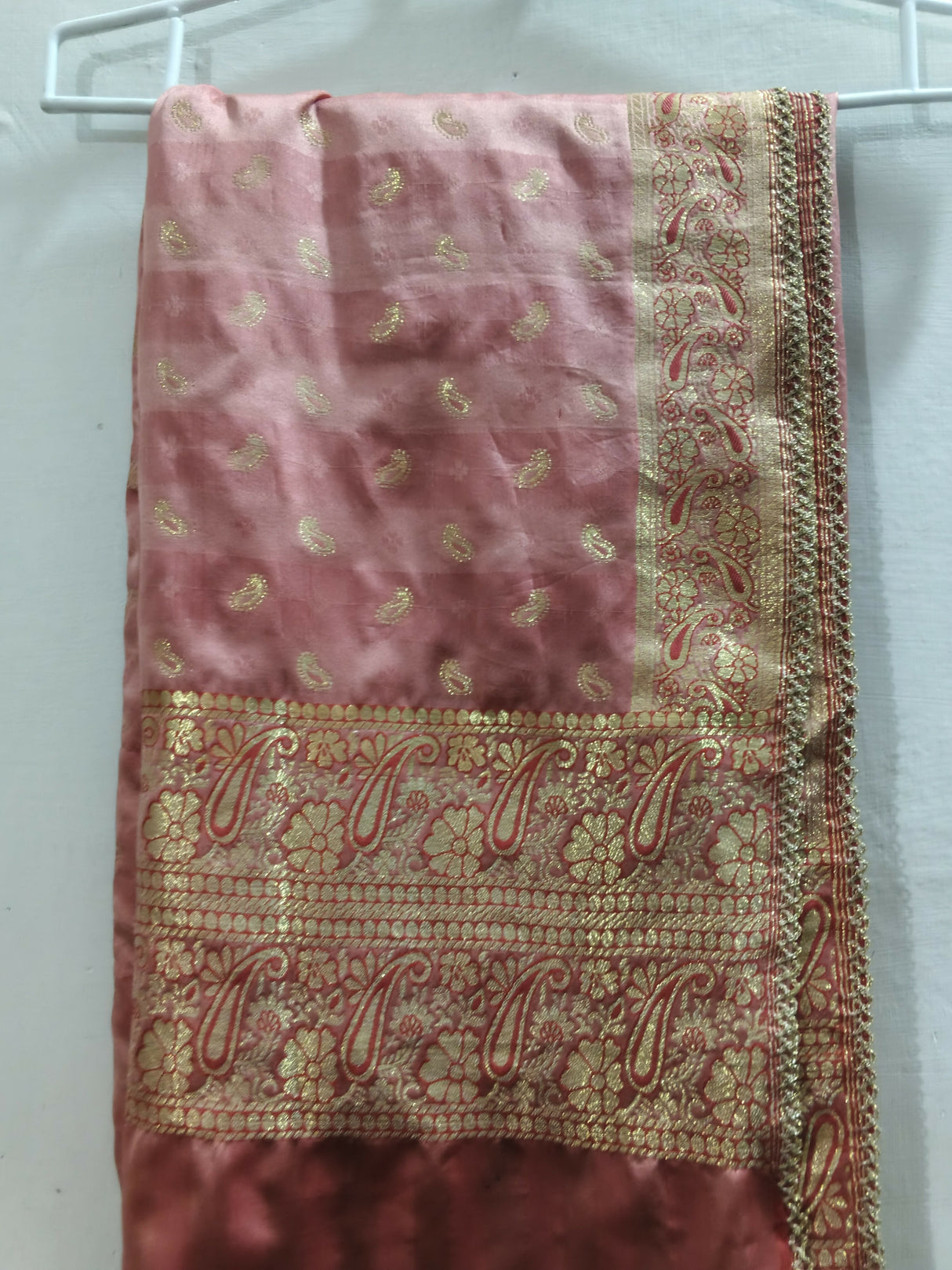 Tea Pink Banarsi Suit | Women Locally Made Kurta | Medium | Worn Once