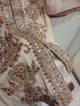 Open Shirt With Plazo | Women Locally Made Formals | Beige | Worn Once Fancy wear | Formal dress | Bridal Dress |