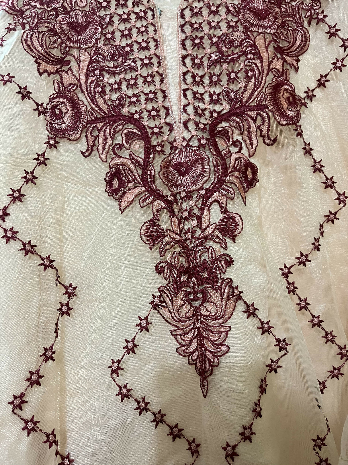 Shaposh | 2-PC Net Embroidered Suit| Women Branded Formals | Small | New