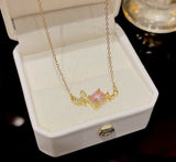 Butterfly/Square Stone Necklace-293 | Women Jewelry | Necklaces & Pendants | Brand New