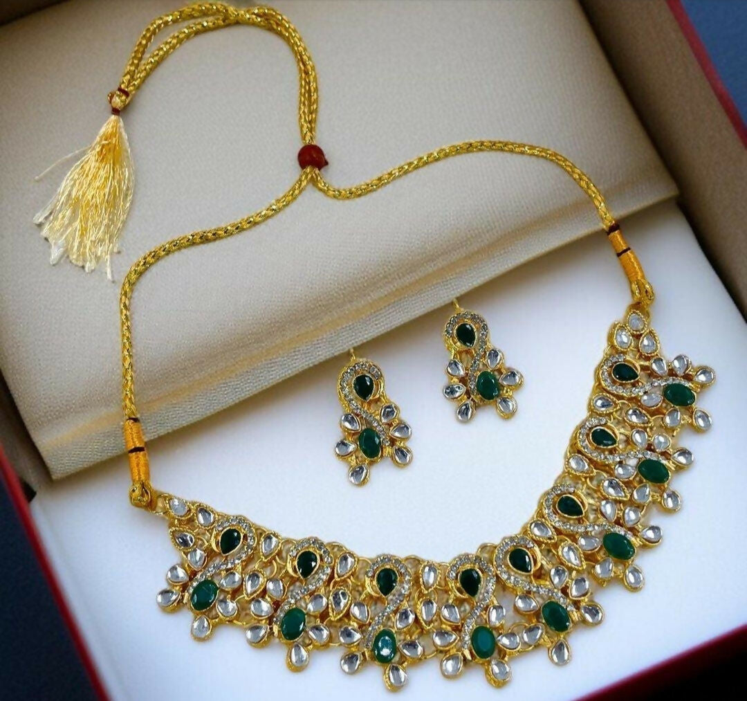 Oval Tear Necklace Set-00009 | Women Jewelry | Wedding Jewelry & Sets | Brand New