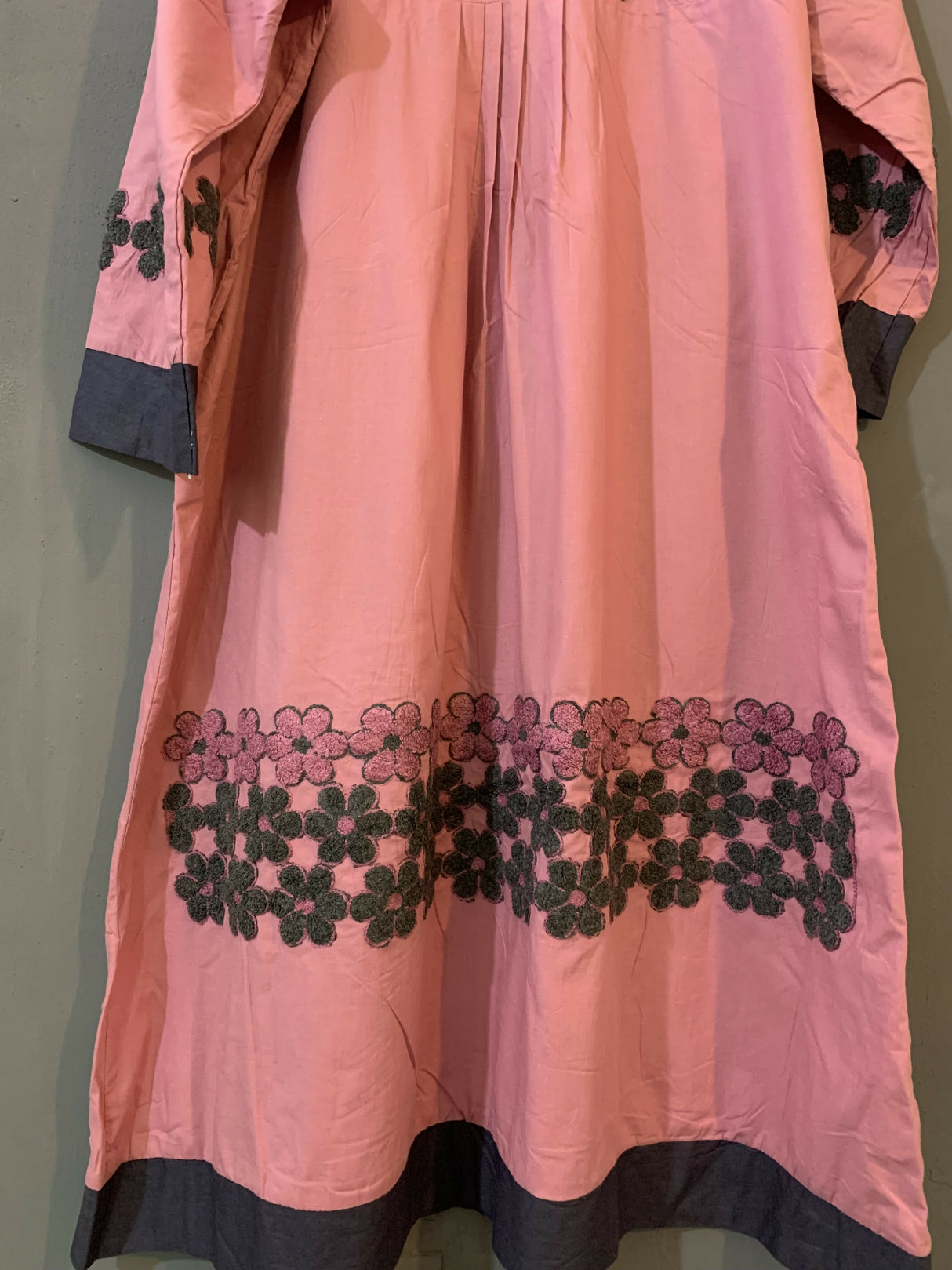 Pink Embroidered Frock | Women Frocks & Maxis | Medium | Worn Once