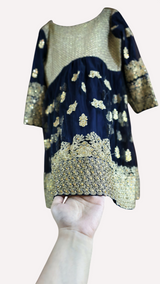 Navy Blue Heavy Lehnga | Women Locally Made Formals | Small | Blue & Golden | New