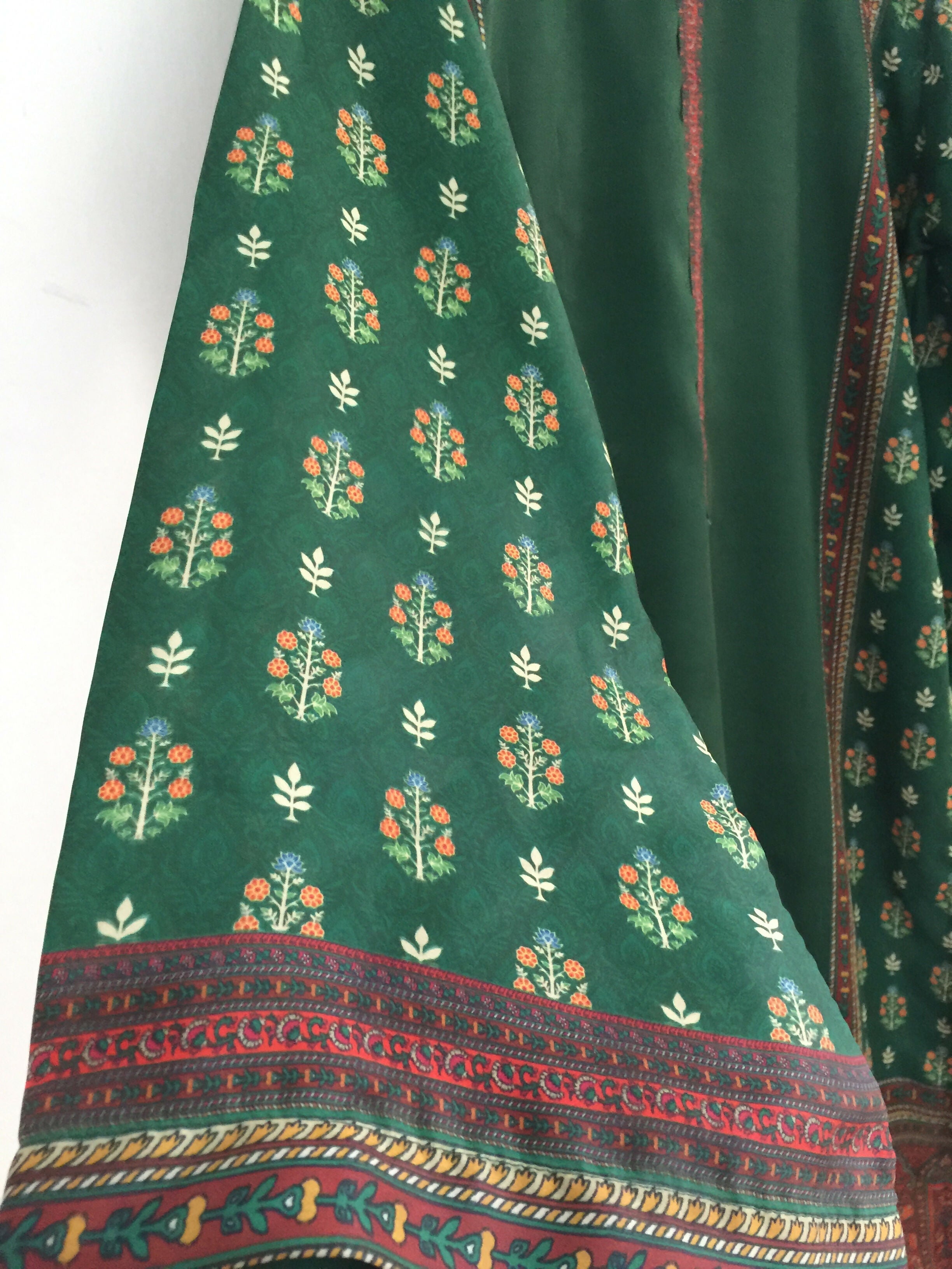 Green Silk Kurta | Women Locally Made Kurta | Medium | New