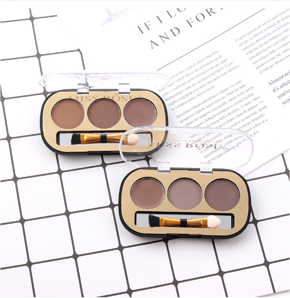 Buy Miss Rose 3 Color Long Lasting Waterproof Eyebrow Powder in Pakistan