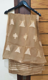 Golden 3PC Suit With Farshi Shalwar | Women Locally Made Kurta | Medium | New