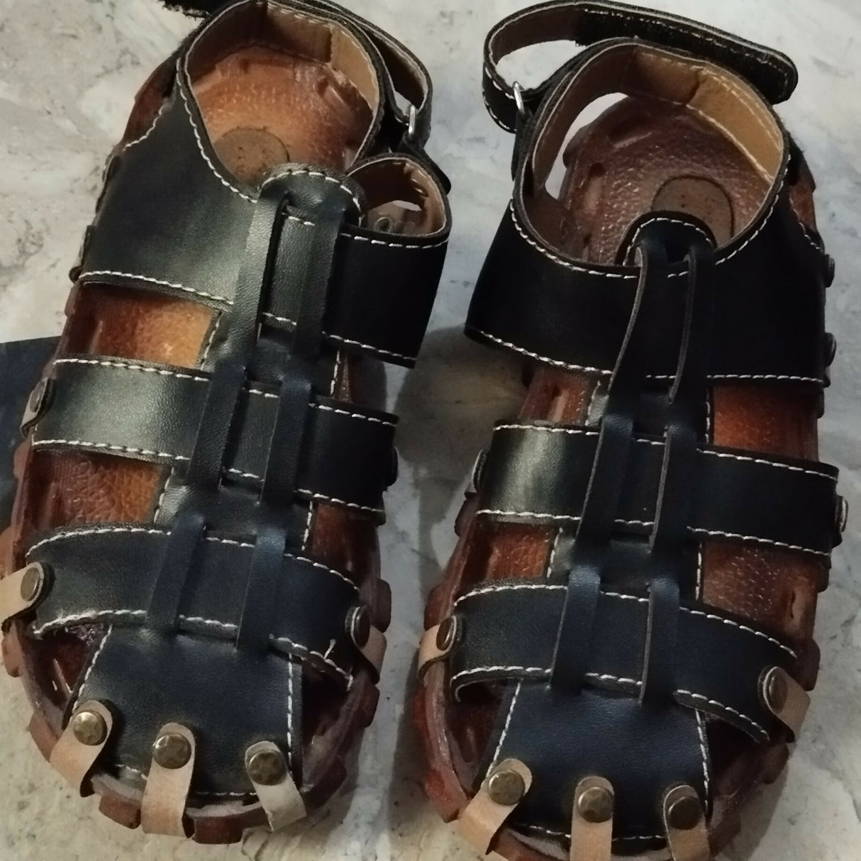 Leather Chappal | Kids | Boys Shoes & Accessories| Size: 30 (7 - 8 year ) | Worn Once