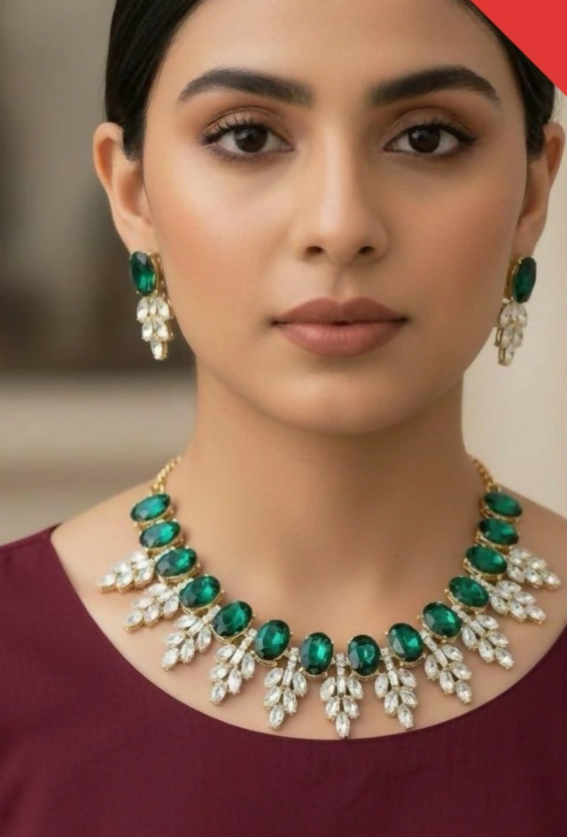 Oval Pear Necklace Set-059 | Women Jewelry | Wedding Jewelry & Sets | Brand New