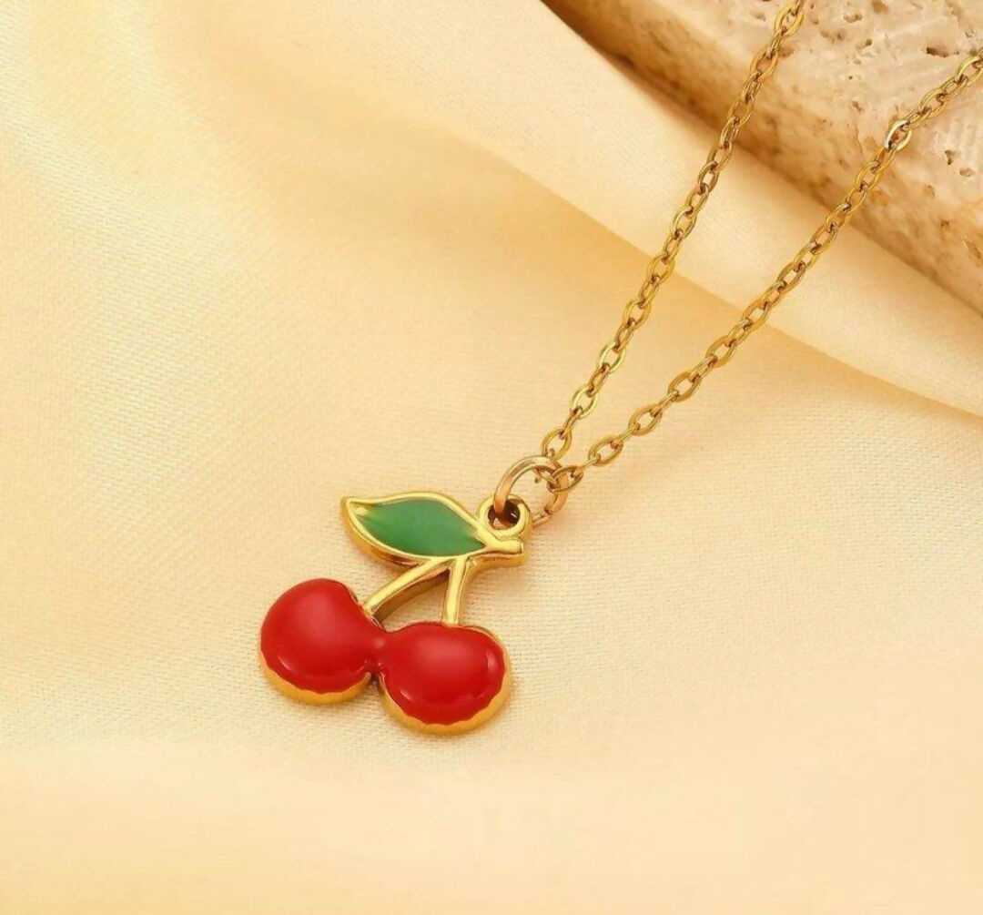 Cherry/Leaf Pendant-00735 | Women Jewelry | Necklaces & Pendants | Brand New