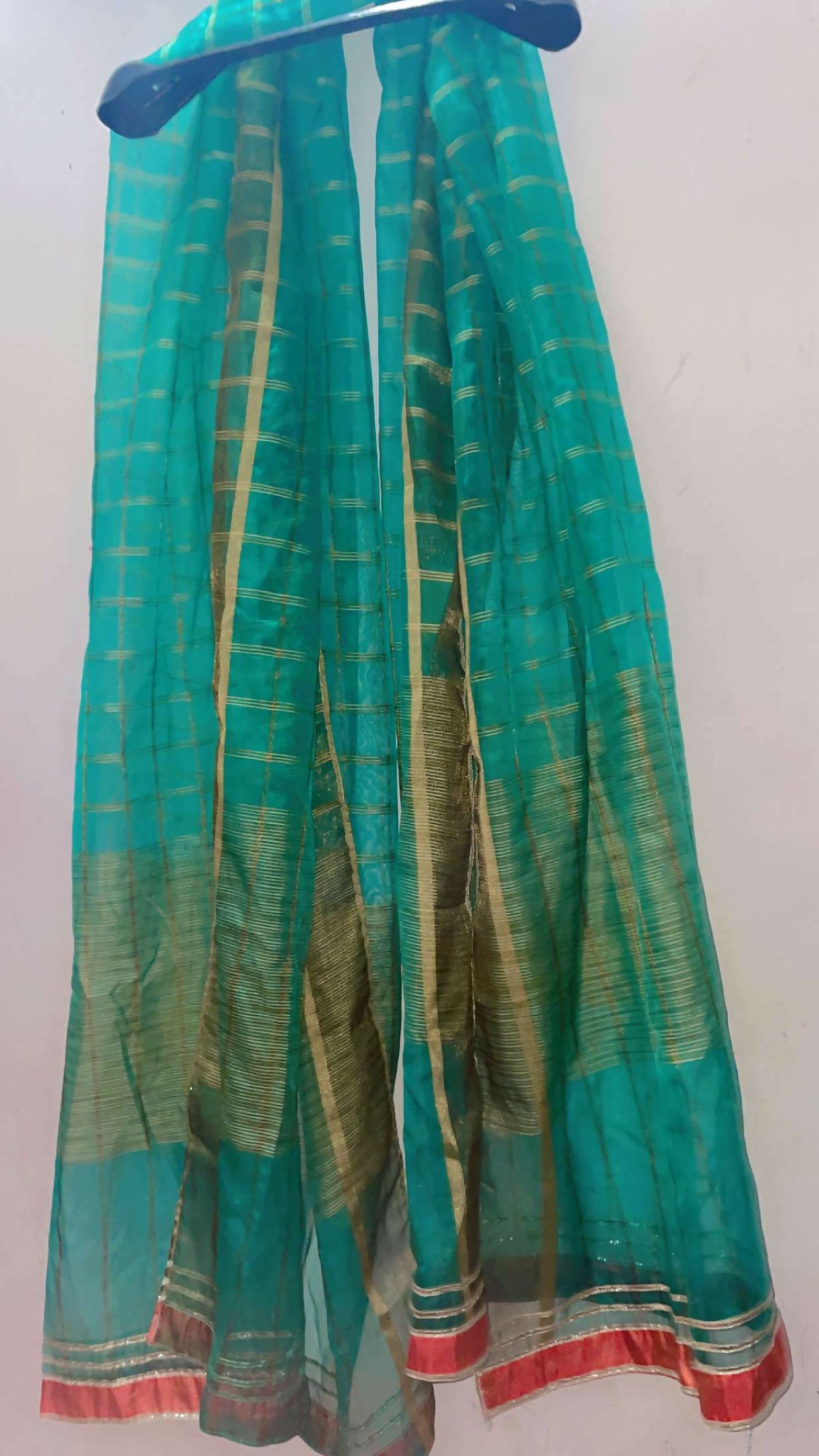 Frock with Gharara | Women Locally Made Formals | Small | Blue & Red | Brand New