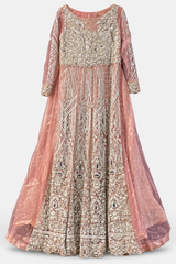 Rose Pink & Silver Bridal Suit | Women Bridals | Large | Worn Once