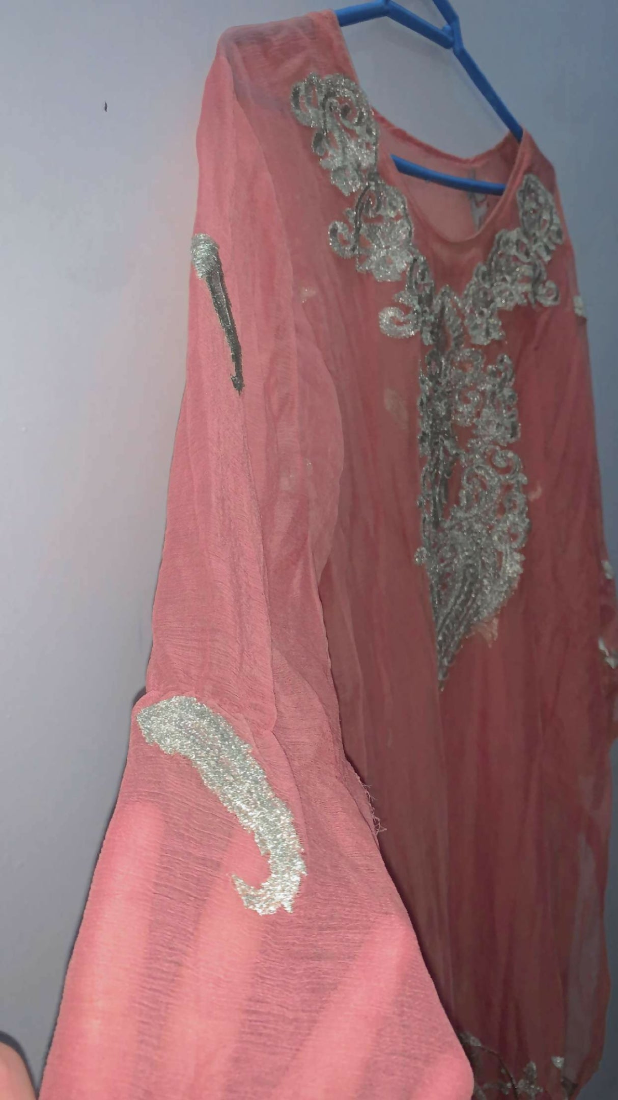 2 piece Soft Pink Dress | Women Locally Made Formals | Large | Preloved