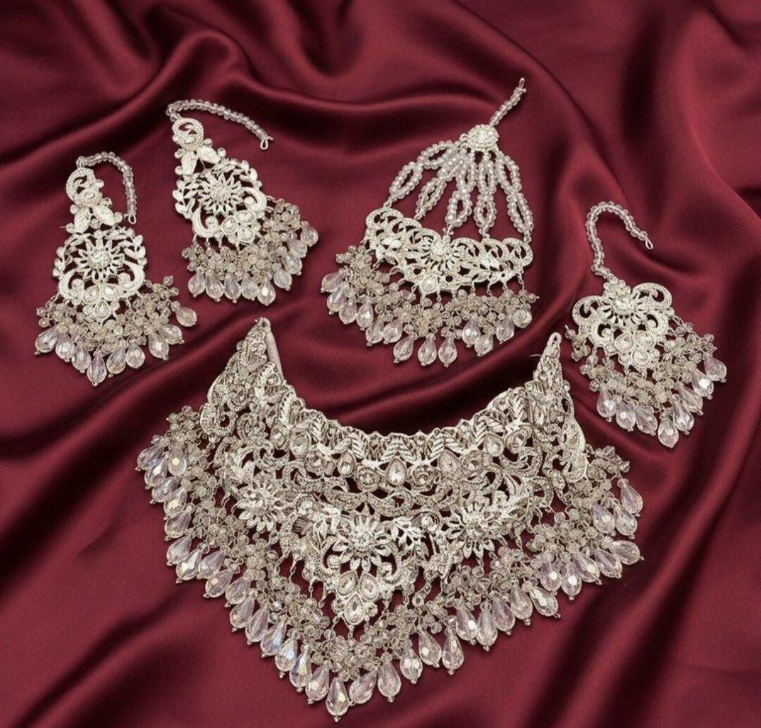 Flower Bridal Necklace Set-00022 | Women Jewelry | Wedding Jewelry & Sets | Brand New