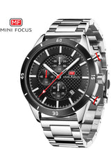 Buy Mini Focus Silver Stainless Steel Black 44 mm Dial Quartz Gents Chronograph Watch- MF0283G-04 in Pakistan