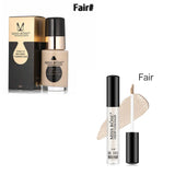 Buy Miss Rose Pack Of 2 Waterproof Moisturizing Oil Free Full Coverage Deep Whitener Liquid Foundation 30ml & Concealer in Pakistan
