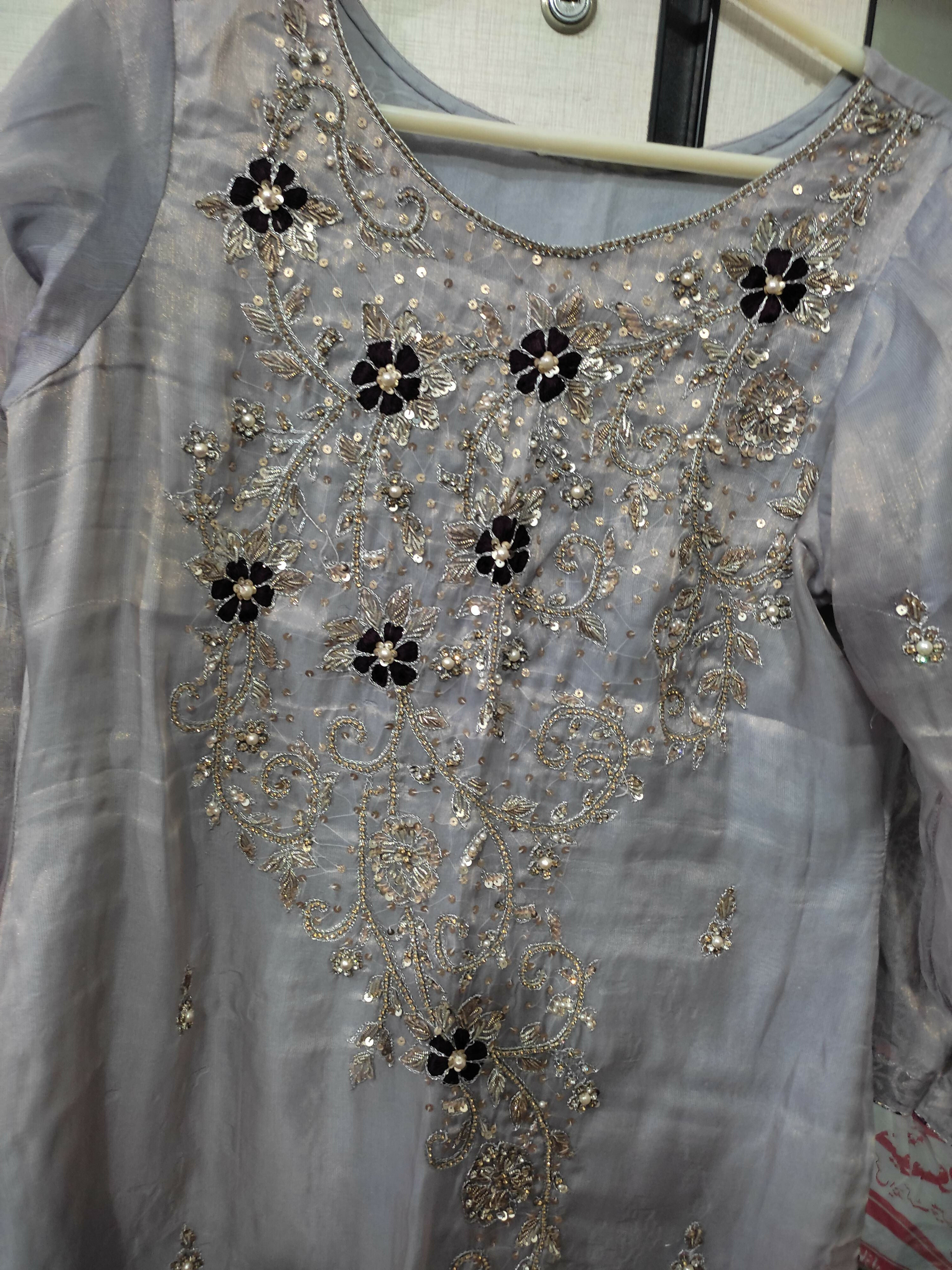 Adda Work Embroided Suit | Women Locally Made Formals | Medium | Worn Once