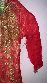 Red Embroidered Suit | Women Locally Made Formals | Small | Preloved