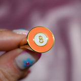 Funky 8 Gold Ring | Women Jewerly | Rings | Orange | Size: 7 to 8 | Brand New