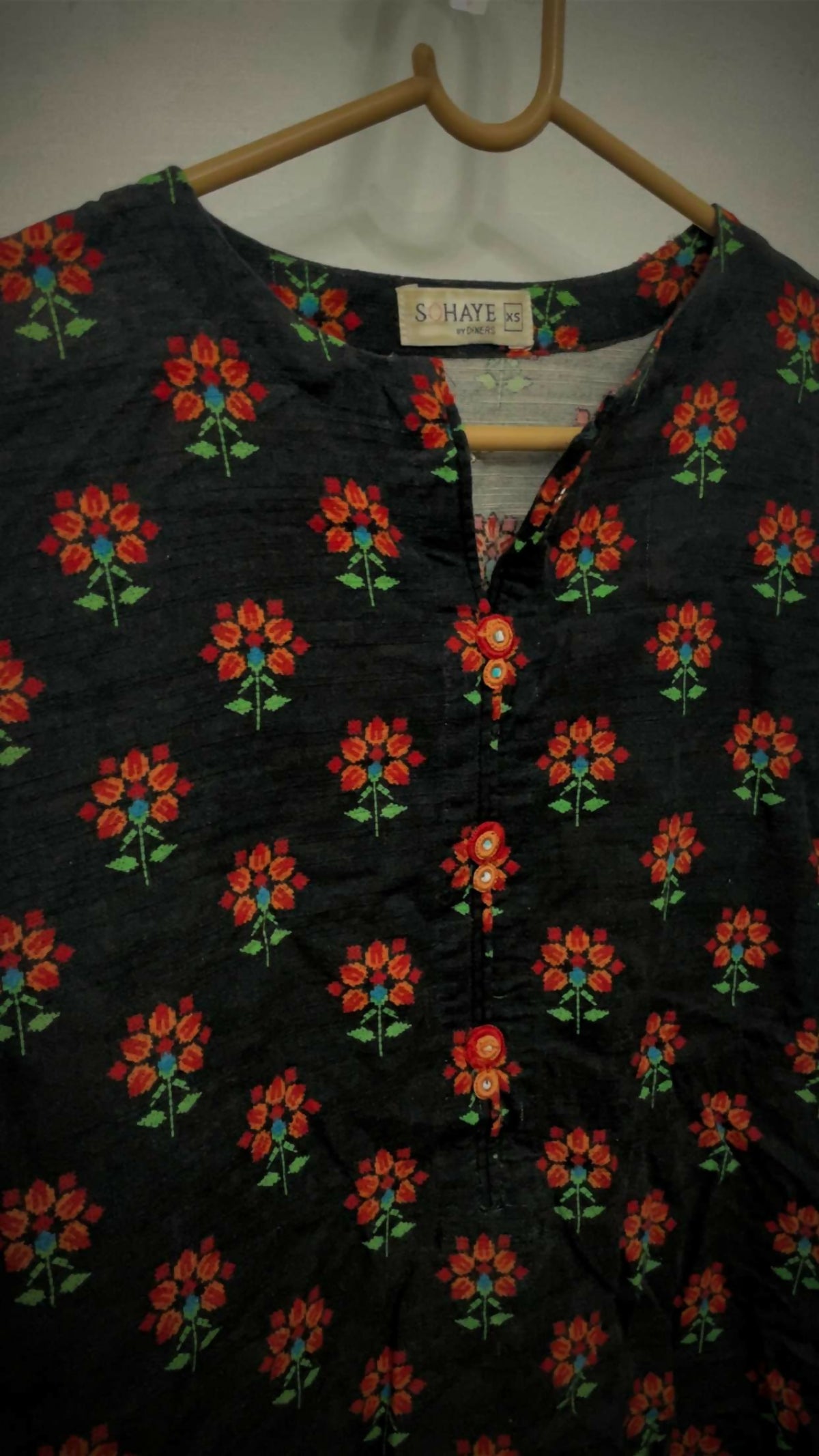 Sohaye By Diners | Women Branded Kurta | XSmall | Black | Preloved