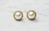 Elegant Textured Halo Studs | Women Jewelry | Earrings | New
