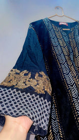 Black Embroidered | Women Branded Kurta | Large | Preloved